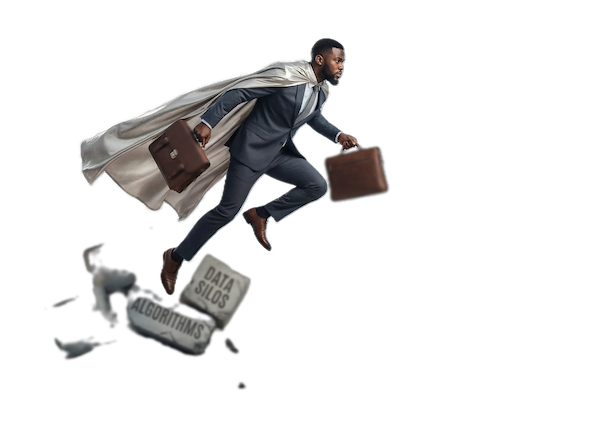 Business owner making a breakthrough in digital growth, namely, data silos, and ambiguous algorithms, using growth engine hacks built by SuperCamDigitals.