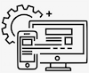 Web development tools illustration - Building Custom Digital Marketing Solutions that generate leads and drives conversions.